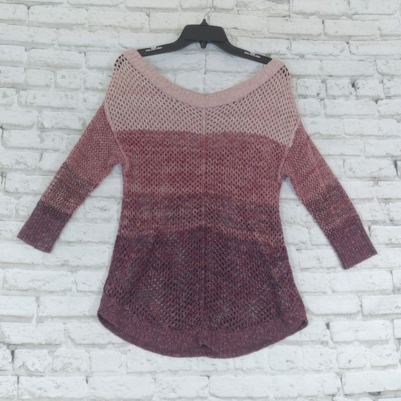 Maurices Sweaters - Maurices Womens Sweater Small Purple Open Knit Ombre Pullover